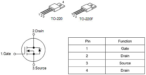 國產(chǎn)MOS管 KNF6140A 10A/400V TO-220、TO-220F封裝-KIA MOS管