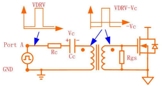 MOS管驅(qū)動變壓器隔離電路