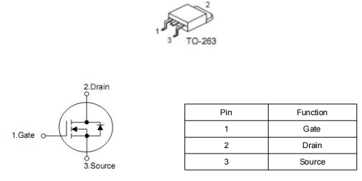 100v150a場效應(yīng)管,控制器 保護板專用,KNB2810A參數(shù)引腳圖-KIA MOS管